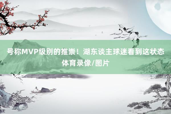 号称MVP级别的推崇！湖东谈主球迷看到这状态体育录像/图片